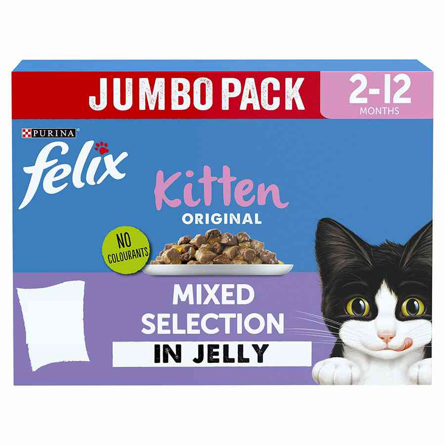 Felix Original Mixed Selection in Jelly Wet Kitten Food