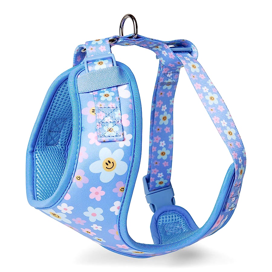 Pets at Home Smiley Flowers Dog Harness Blue