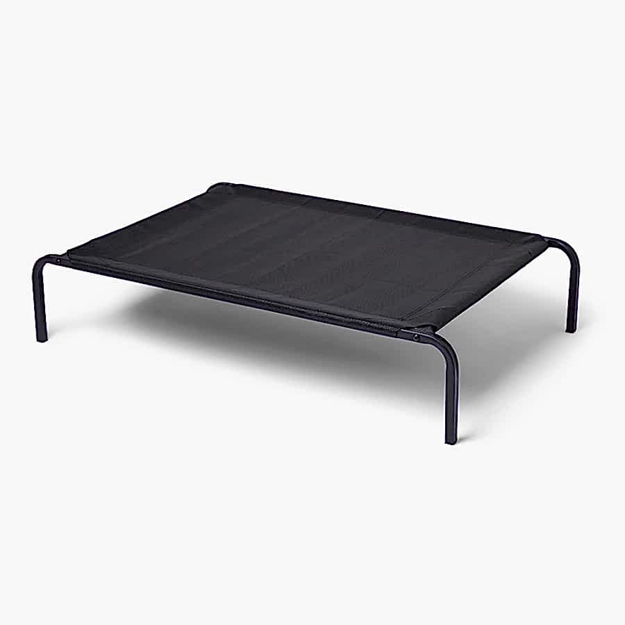 3 Peaks Breathable Raised Dog Bed Black