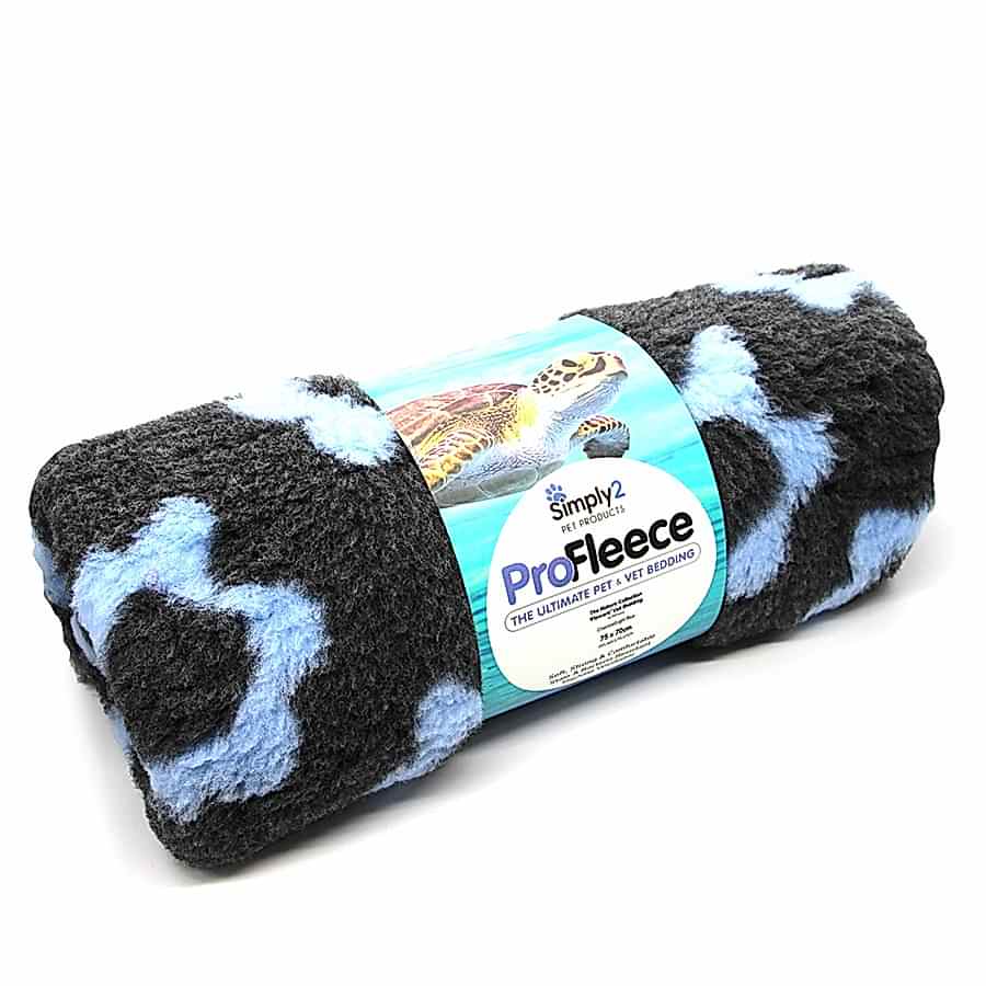 ProFleece Pet Vet Bedding Charcoal & Blue Flower Print