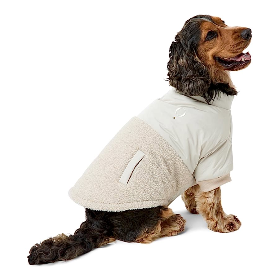 Noble Sport Luxe Dog Bomber Jacket Biscuit