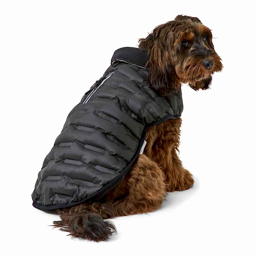 3 Peaks Shower Resistant Dog Parka Jacket Black/Ecru