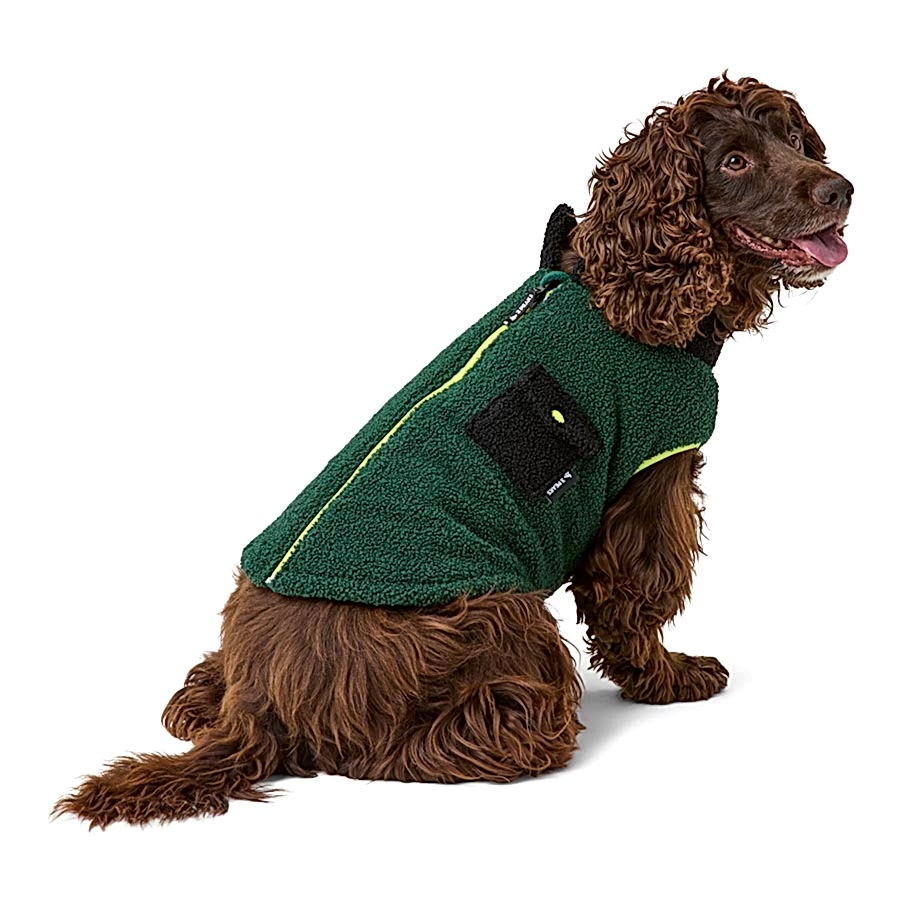 3 Peaks Shower Resistant Sherpa Dog Jacket Green